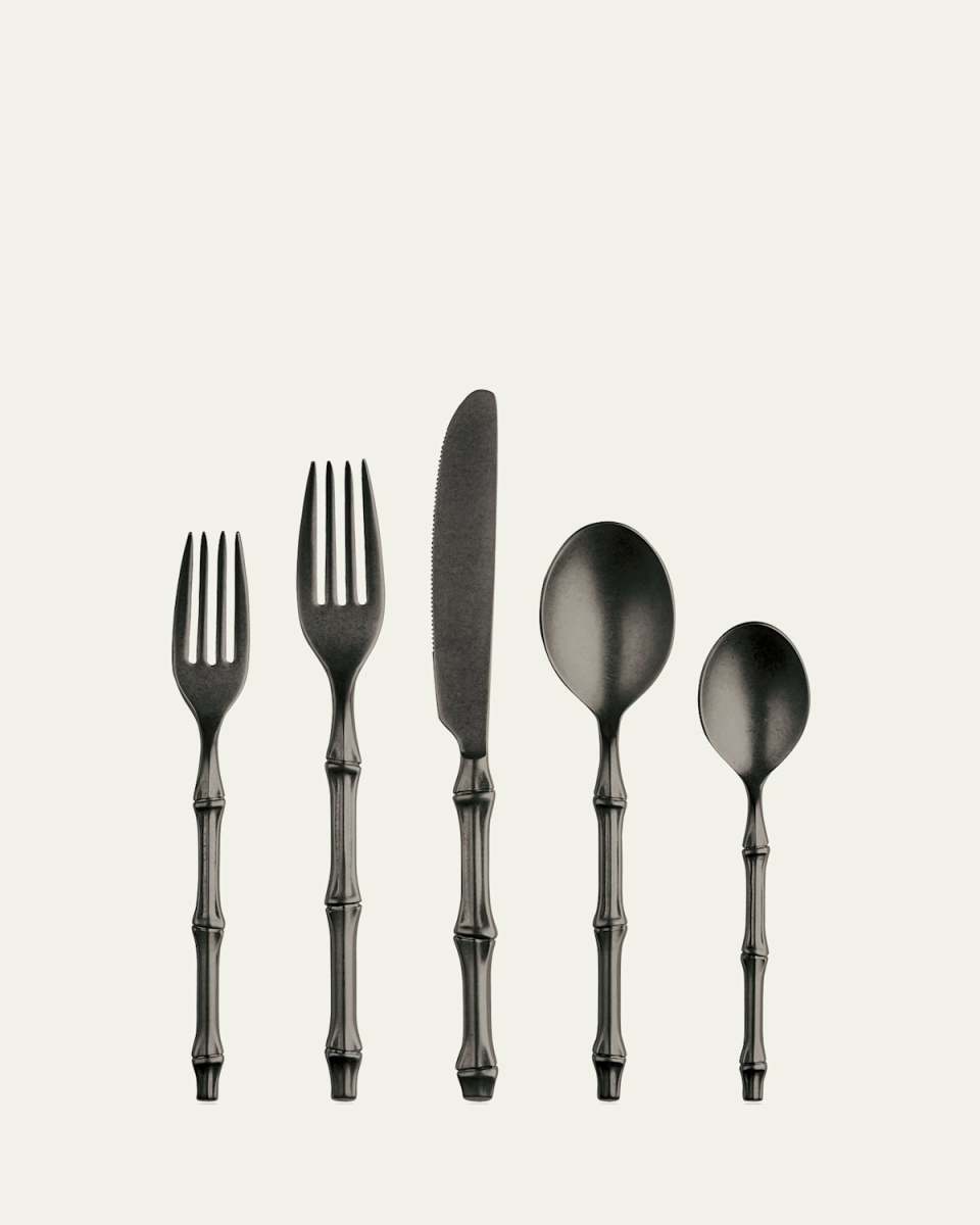 Bali Black Pewter 5-Piece Flatware Place Setting